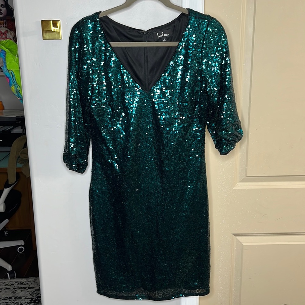 Lulus Cocktail Dress Green Size Large